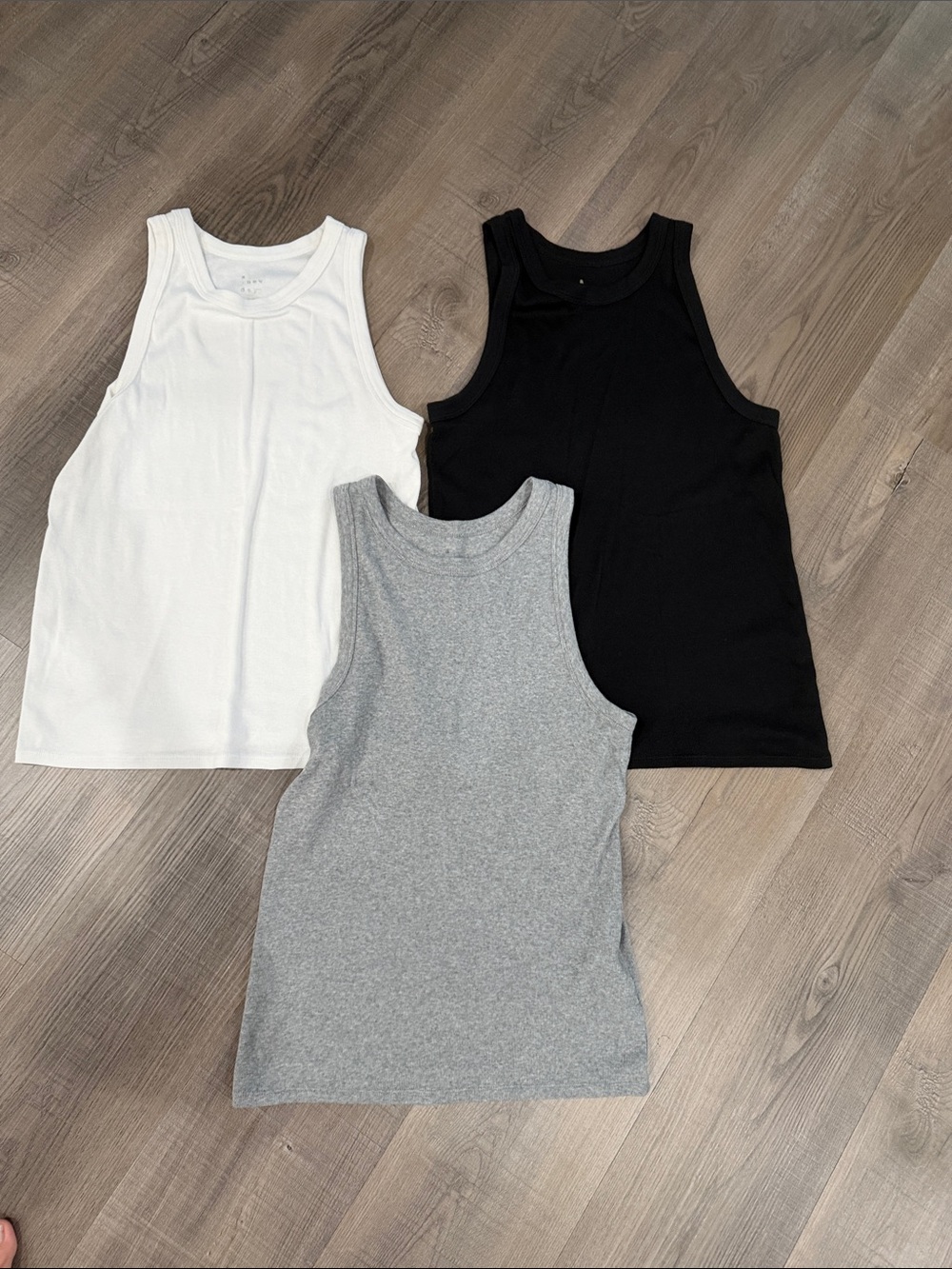 Classic Ribbed Tank Top - White, Gray, Black